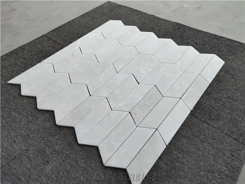 Thassos White Marble Mosaic Tiles