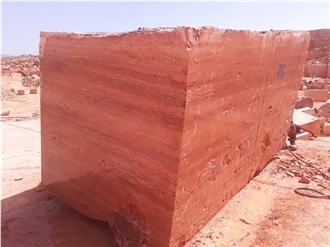 Azarshahr Red Travertine Blocks