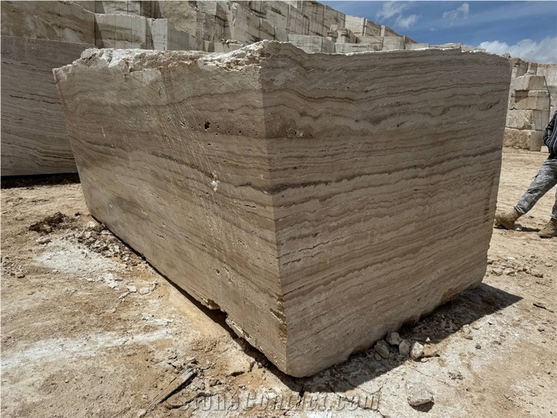 Light Cream Travertine Blocks