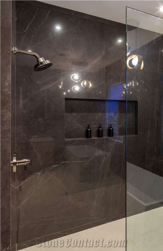 Pietra Grey Marble  Bathroom Wall Tiles
