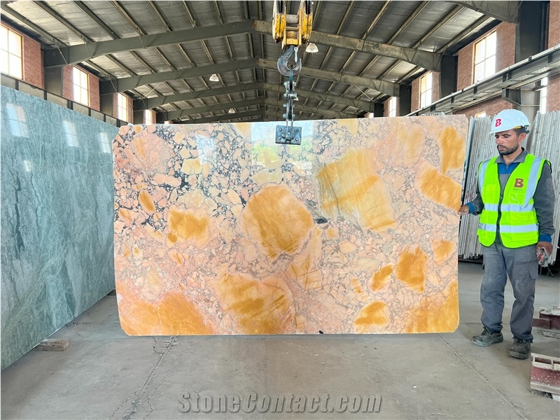 Iran Yellow Orange Marble Slabs - LAVA