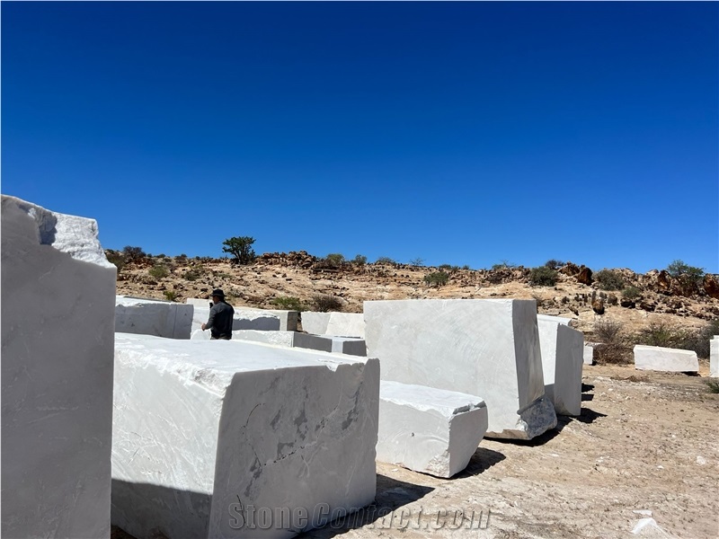 Oyster White Marble, Namibian Rose Marble Blocks