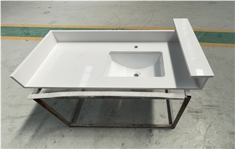 Artificial Pure White Quartz Vanity Tops