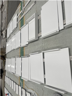 China White Artifical Artificial Quartz Bathroom Countertop