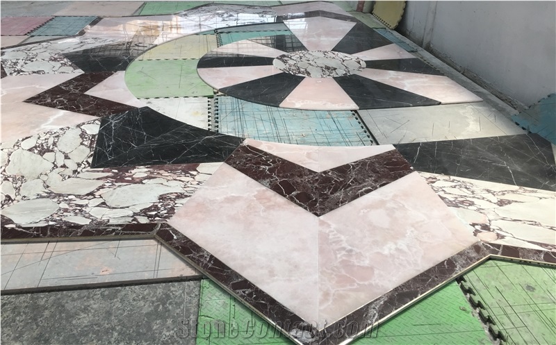 Waterjet Medallions Marble Floor
