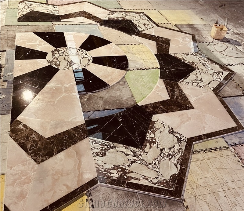 Waterjet Medallions Marble Floor