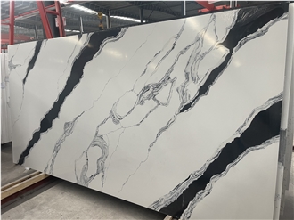 Panda White Quratz Engineered Stone Slabs