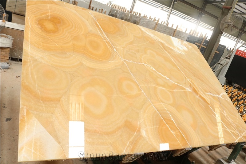 China Natural Yellow Onyx Slabs For Sale