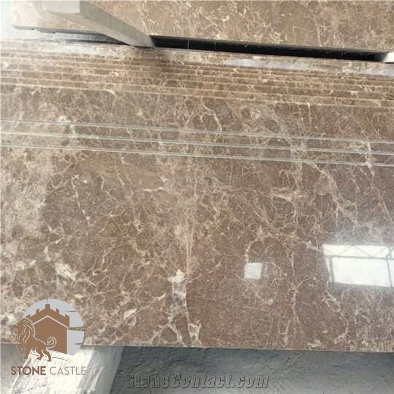 Egyptian Emperador Marble Stairs Polished Steps