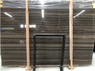 Antique Brown Wooden Obama Wood Marble Slabs For Wall