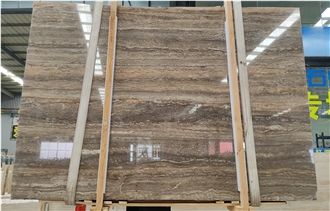 Cheap Polished Grey Persian Gray Travertine Slabs