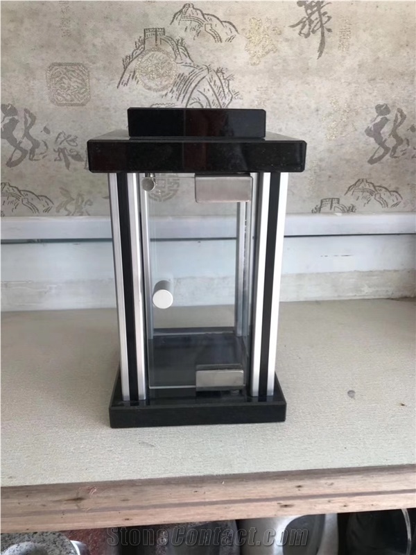 Factory Price Square Granite Memorial Accessories Lantern