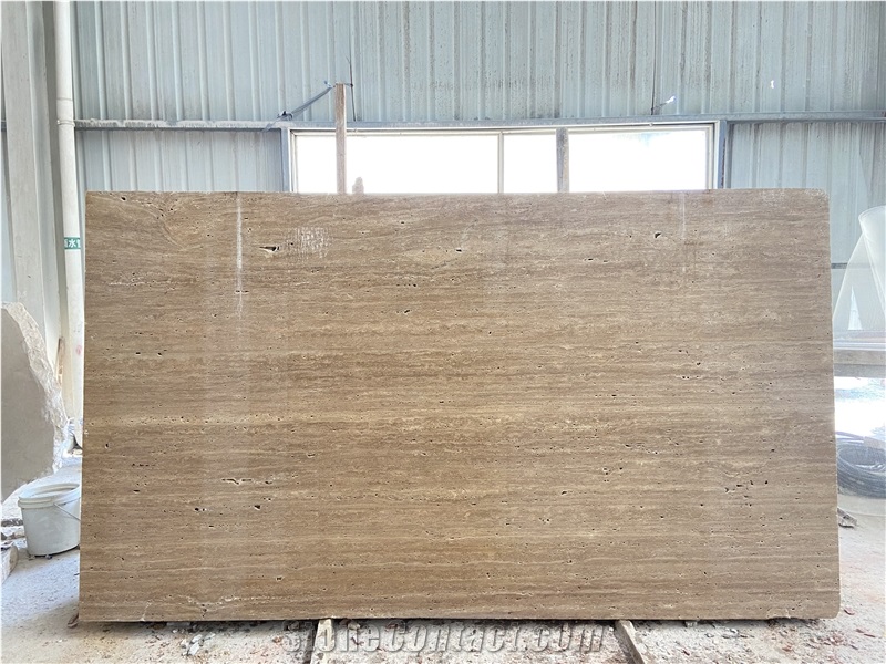 Coffee Travertine Slabs For Indoor And Outdoor Engeerings