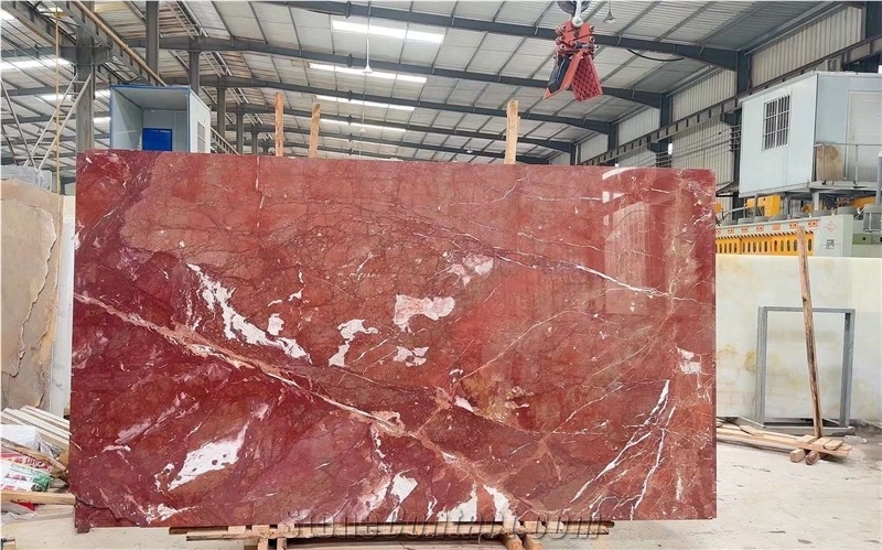Rosso Collemandina Marble Slabs For Decor Design Application