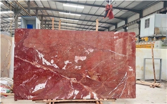 Rosso Collemandina Marble Slabs For Decor Design Application