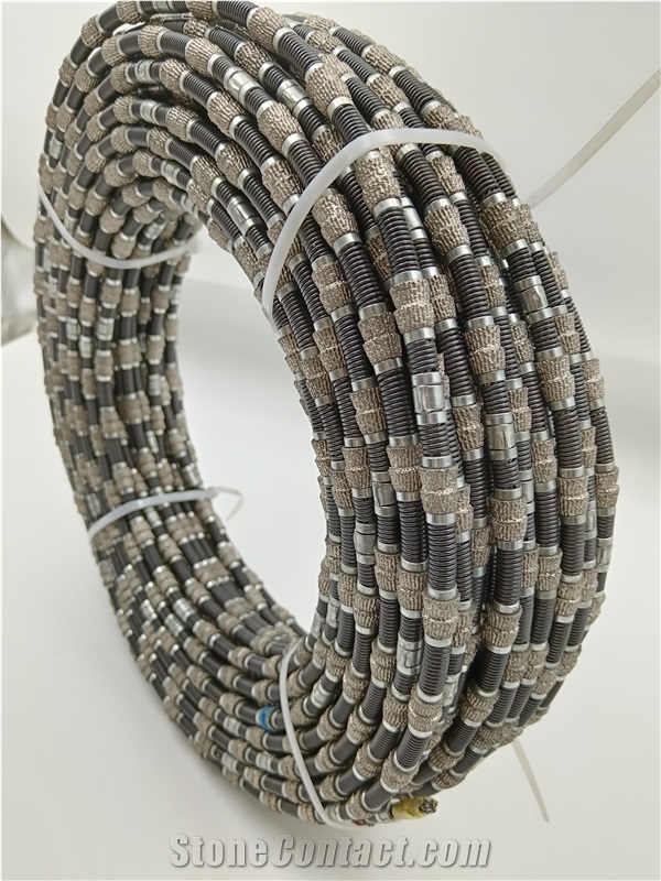 Vacuum Brazed Diamond Quarry Wire For Marble And Limestone
