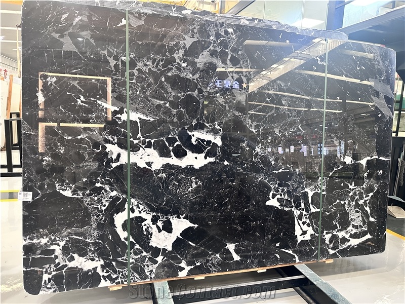 Calacatta Black Marble Stone Slabs For  Floor