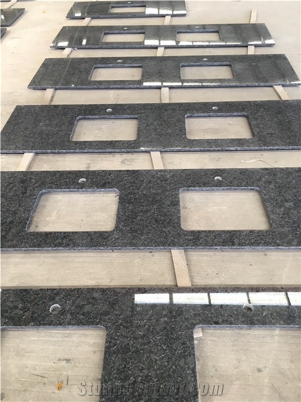 Custom Steel Grey Granite Kitchen Countertops For Design