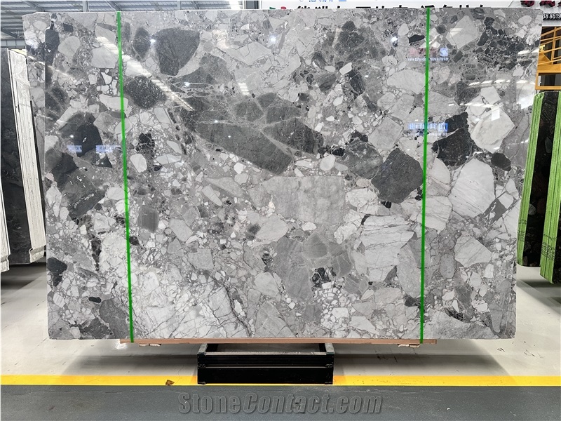 Natural Grey Marble Stone Panda Gray Marble Slabs