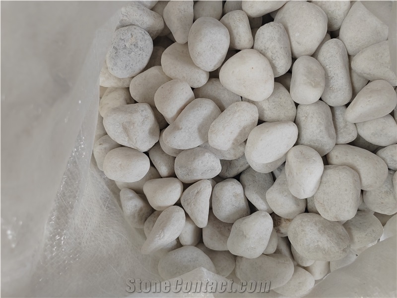 White Tumbled Pebble Stone