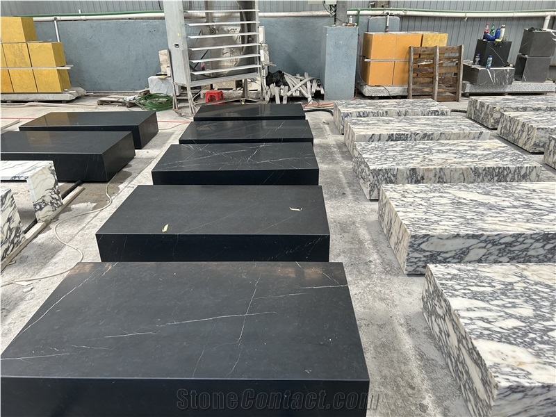Nero Marquina Marble Coffee Table Living Room Furniture