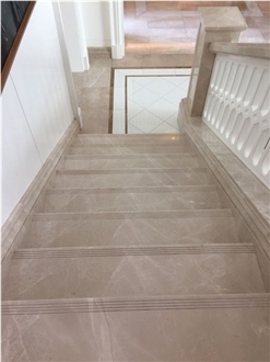 Beige Marble Stair Steps And Risers