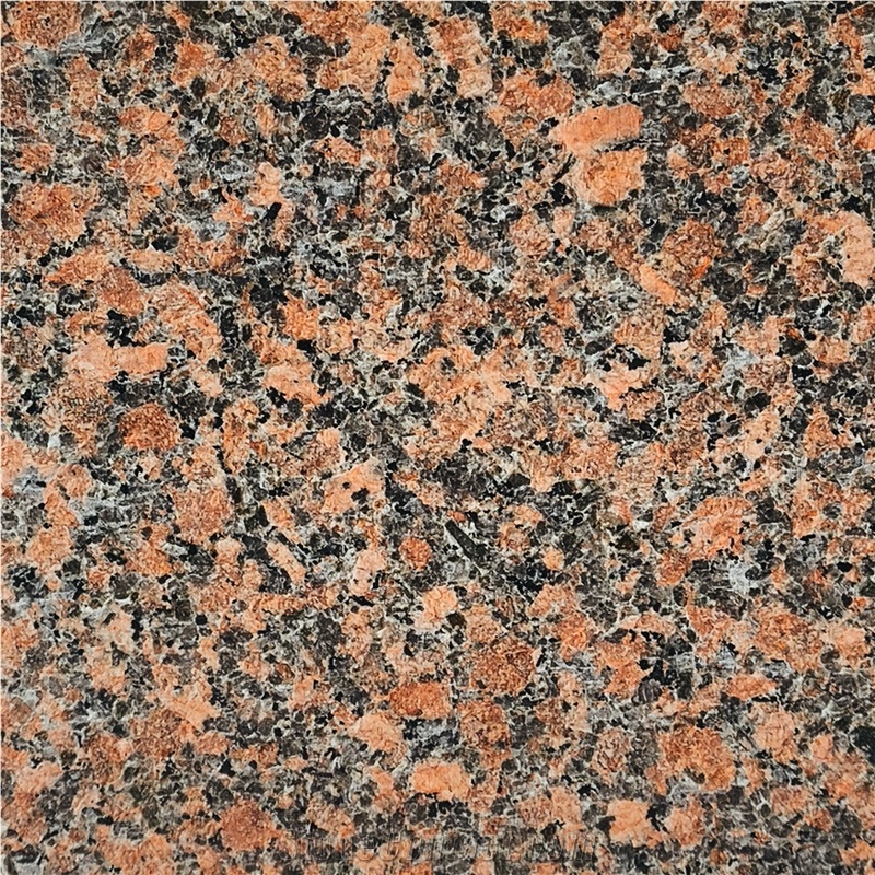 Maple Red Granite Slabs Flamed Surface（Happiness Red）