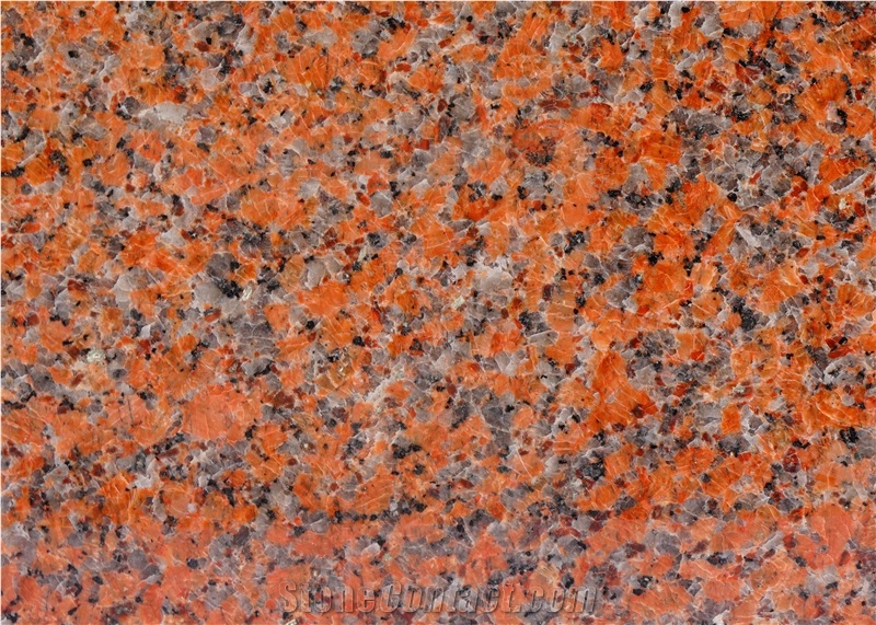 Maple Red Granite Slabs Polished Surface