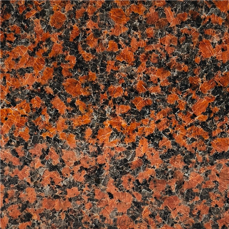 Maple Red Granite Slabs Polished Surface（Happiness Red）