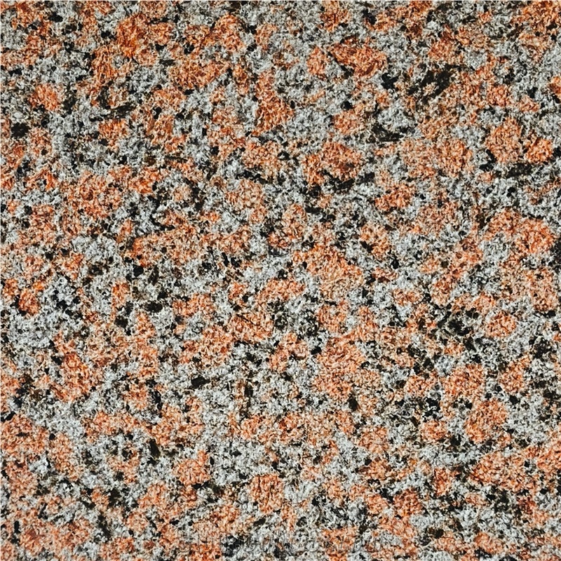 Maple Red Granite Slabs Sandblasted Surface(Happiness Red)