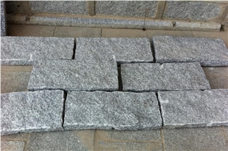Gris Quintana Granite Pavers, Cobbles