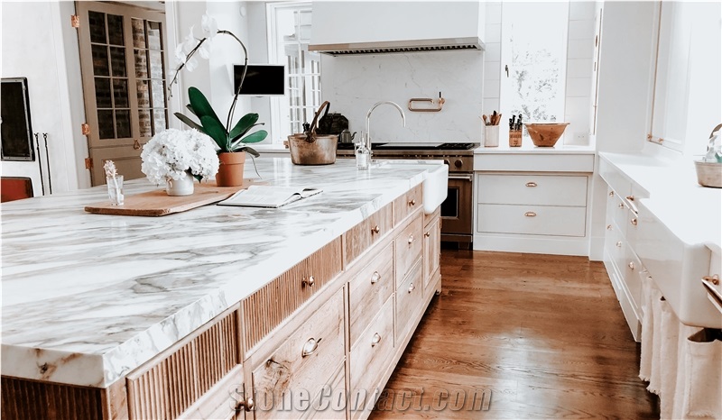 Calacatta Marble Kitchen Countertops