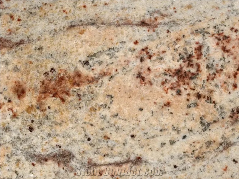 Shivakashi Gold Granite Kitchen Countertop, Thickness: 3 Cm