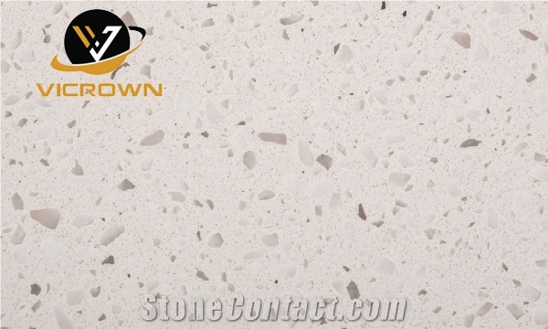 Vicrown VQ 210 - Ice White Quartz Slabs