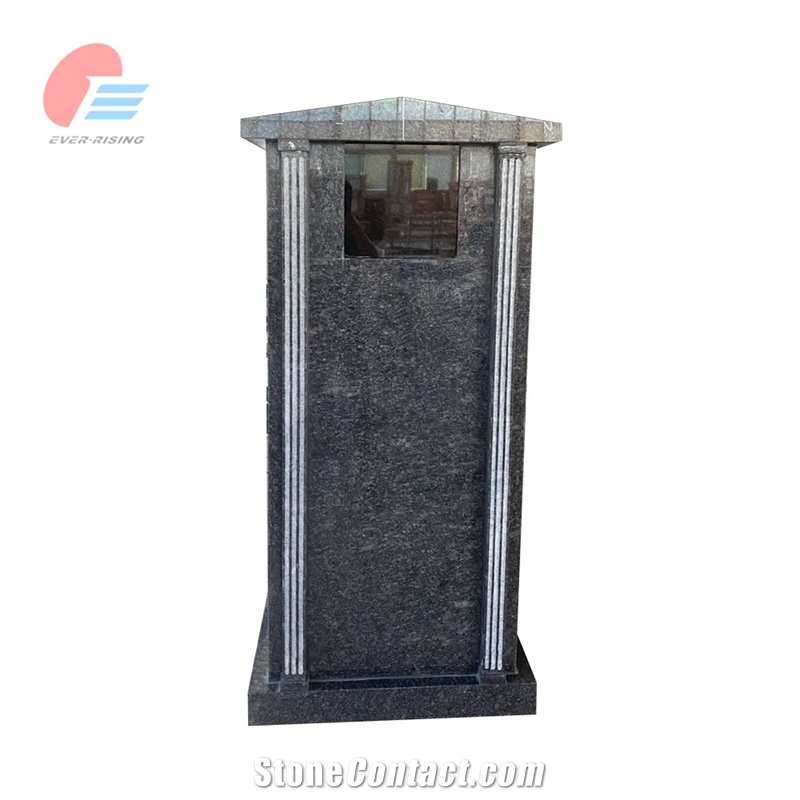 Steel Gray Granite Community Columbarium With Insert Plaque