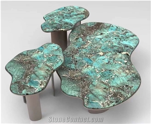 Amazon Green Quartzite Polished Table Top