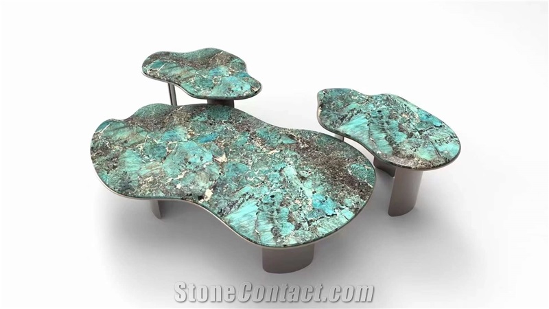 Amazon Green Quartzite Polished Table Top