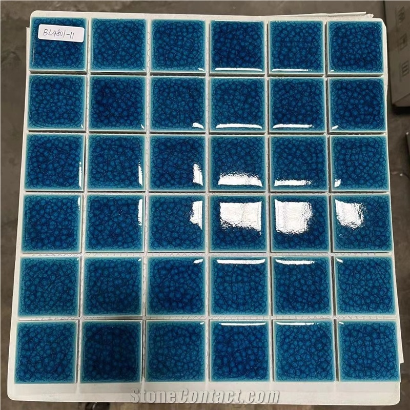 Swimming Pool Decoration Glass Mosaic Tile Pattern Mosaic