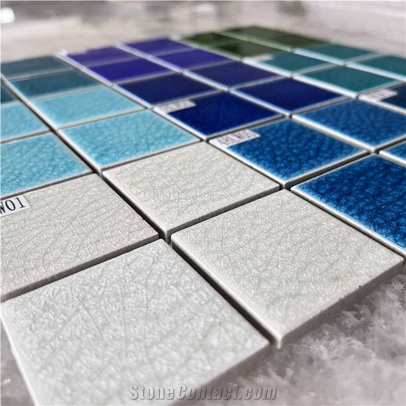 Swimming Pool Decoration Glass Mosaic Tile Pattern Mosaic