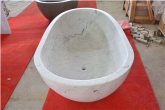 White Marble Carrara White Marble Bathtub
