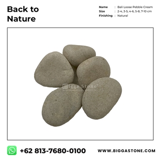 Bali Cream Loose Pebble Stone
