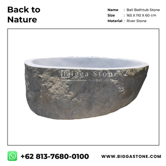 Elegant Natural River Stone Bathtub