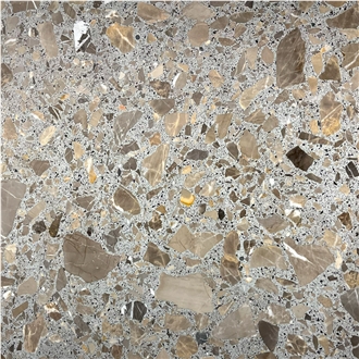 Ceppo Gray Caramel Terrazzo