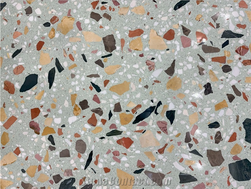 Ceppo Green Terrazzo Slab