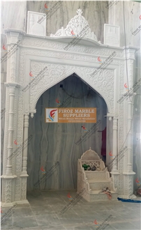 Makrana White Marble Mihrab Design For Mosque