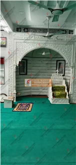 Mosque Mihrab In White Marble