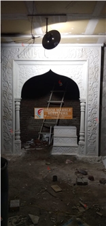 White Marble Mihrab Designs For Mosque Masonry