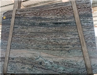 China Da Vinci Brown Marble Slabs Blue Multicolor Stone Tile