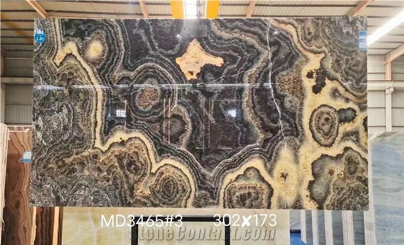 Jalisco Black Onyx Slabs Home Wall Decoration