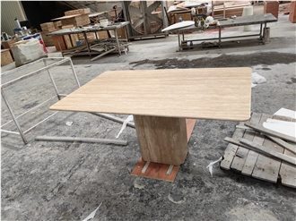 GOLDTOP Turkey Roman Travertine Cafe Table Tops